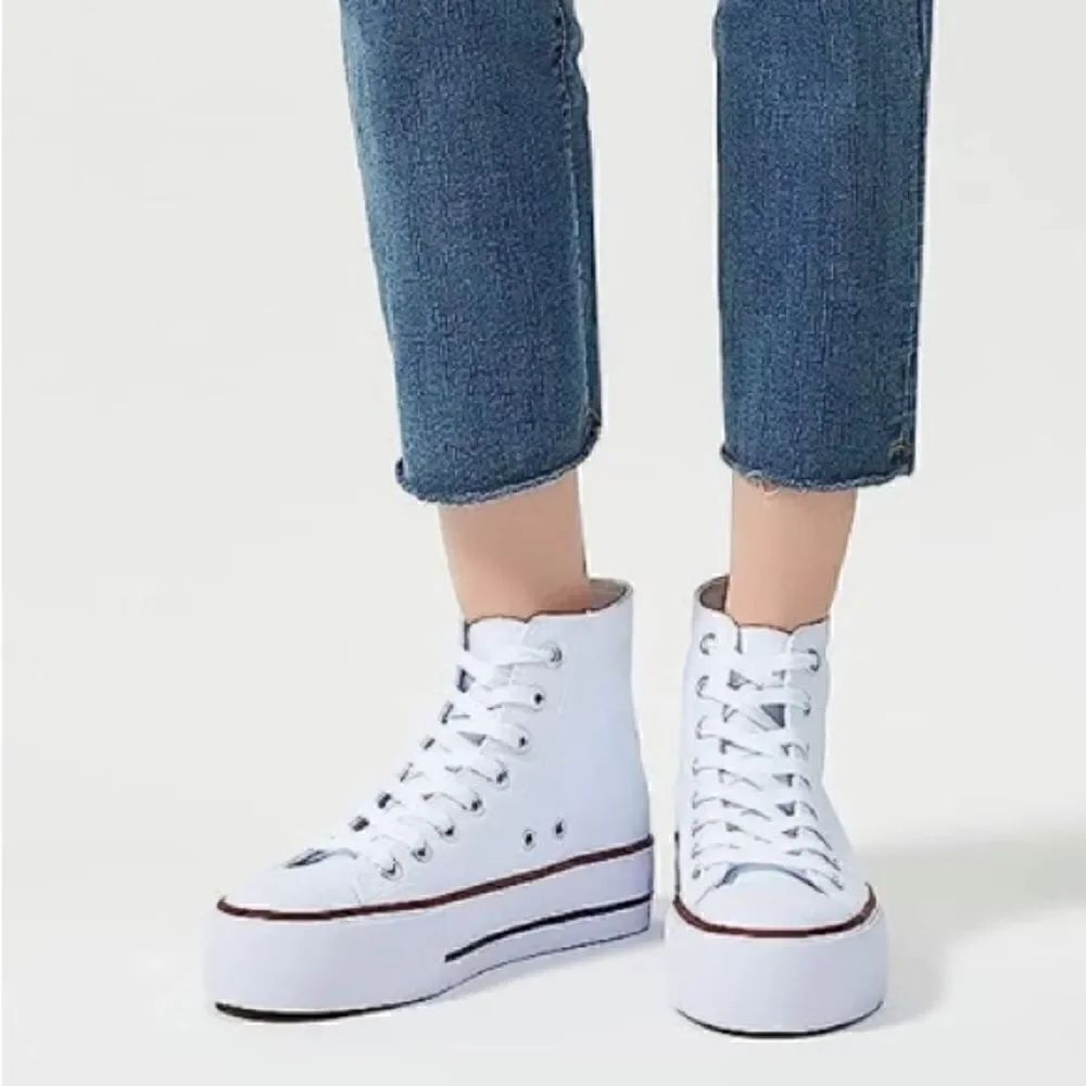 Platform Canvas High Top Sneakers